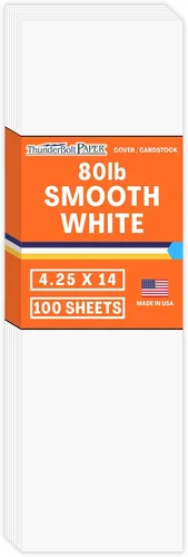 Miniatura 41 de 200 hojas de papel para tarjetas blanco brillante liso de 80#, 10,2 x 22,9 cm (4 x 9 pulgadas) Tamaño de inserción para sobre #10 - 36 kg/libra