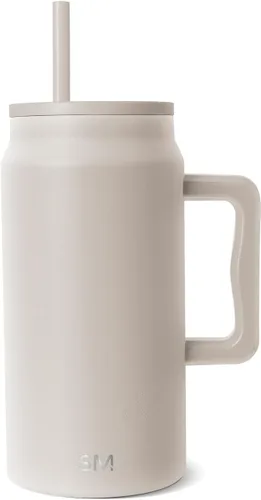 Miniatura 21 de Simple Modern - Vaso de 1,5 l con asa y tapa con pajita, botella de agua grande de acero inoxidable reutilizable con aislamiento, regalos para Rocío