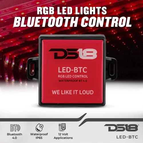 Miniatura 2 de DS18 AUDIO LED-BTC LED Bluetooth Control – BT 4.0 más rápido y más largo, funciona con Apple y Andriod, resistente al agua IP65, aplicaciones de 12