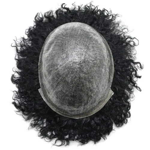 Miniatura 5 de LYRICAL HAIR Unidad de cabello humano de 0.236 in, onda de 0.236 in, unidad de cabello brasileño para hombres negros africanos americanos, #1B Negro