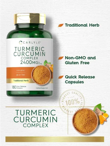 Miniatura 8 de Carlyle Suplemento de curcumina de cúrcuma 180 cápsulas en polvo Complejo herbario Fórmula sin OMG, sin gluten