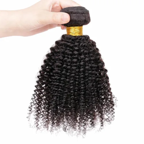 Miniatura 4 de Extensiones de cabello humano afro rizado 4B 4C Afro Kinky a granel de cabello humano virgen sin procesar para mujeres, negro natural, 8 pulgadas