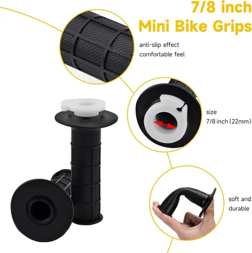 Miniatura 4 de HIAORS Empuñaduras para manillar de acelerador de bicicleta de 7/8 pulgadas, 0.866 in, compatibles con Coleman CT200U CT200U-EX BT200X Baja Warrior