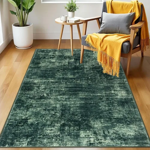 Miniatura 1153 de IOHOUZE Alfombra abstracta lavable de 3 x 12 pies para pasillos, antideslizante para cocina, camino de entrada de lana sintética para interiores