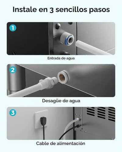 Miniatura 5 de EUHOMY Máquina comercial para hacer hielo de 400 libras/24 horas, aprobación ETL, máquina de hielo industrial, almacenamiento de 250 libras, lista