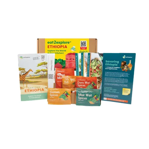 Miniatura 10 de eat2explore Kit de cocina global para adultos, recetas auténticas, especias esenciales y maridajes de bebidas, perfecto para citas nocturnas
