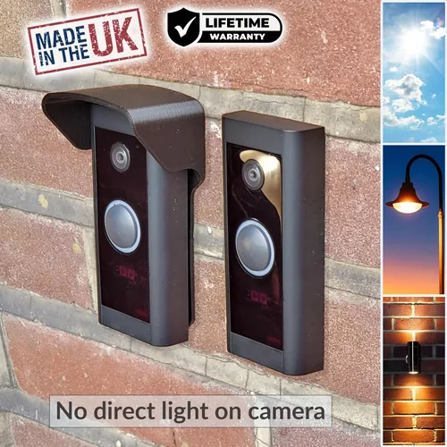 Miniatura 3 de RingWired - Cubierta protectora para protección contra la lluvia, plástico negro, montaje en pared
