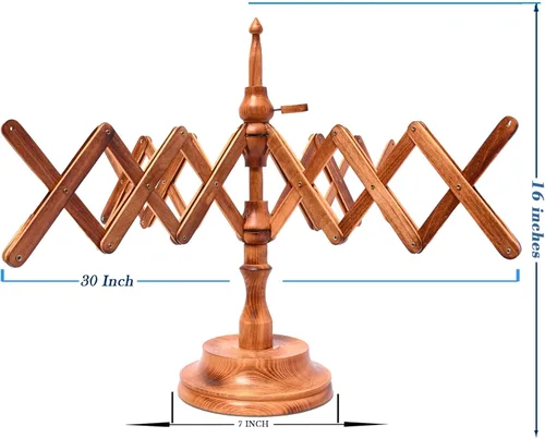 Miniatura 4 de Brainmart Swift - Hilo de madera para mesa de madera de haya y tejer, accesorio de artesanía para bobinado de hilo, hecho a mano de madera de haya