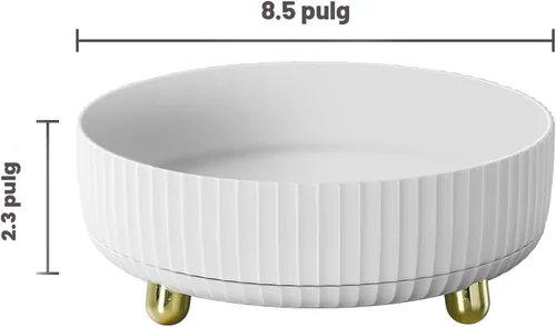 Miniatura 6 de funest Organizador de perfumes de maquillaje, rotación de 360 grados, Lazy Susan, estuche de almacenamiento de lociones para cosméticos, bandeja
