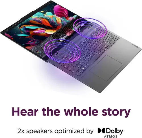 Miniatura 8 de Lenovo Yoga 7i 2 en 1, computadora portátil, pantalla táctil FHD+ 2K de 16 pulgadas, Intel Core Ultra 7 155U de 12 núcleos, LPDDR5X 16 GB, SSD 1 TB