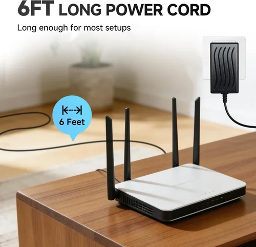 Miniatura 4 de Adaptador de fuente de alimentación de 12 V, 2 A, 6 pies, CA a CC 24 W, 2000 mA, 1500 mA, 1000 mA, 500 mA, cable de alimentación de repuesto