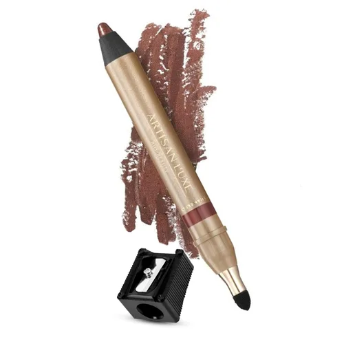 Miniatura 14 de Artisan L'uxe Beauty Velvet Jumbo Delineador de ojos verde oliva con afilador gratuito Maquillaje mezclable para ojos ahumados – Delineador