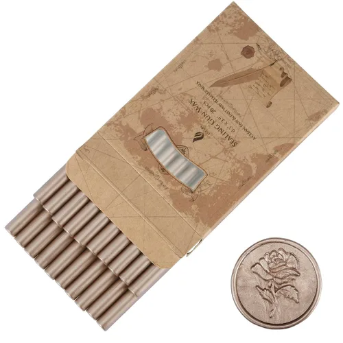 20 mini pistolas de pegamento de cera de sellado, palitos de cera de sellado, ideales para invitaciones de boda, cartas, sobres, tarjetas y Champán