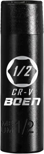 Miniatura 15 de BOEN Toma de impacto profundo de 1/2 pulgada, enchufe premium de 5/16 pulgadas, SAE, 6 puntos, acero Cr-V con marcado láser, fuerte y duradero