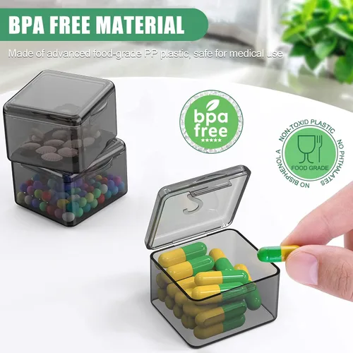 Miniatura 4 de 30 paquetes de contenedores organizadores apilables de plástico con tapas, mini recipientes para almacenamiento de cuentas, purpurina, limo, pintura