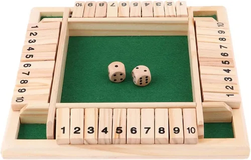 Miniatura 3 de Shut The Box Close The Wooden Box 4 10 Juego de mesa de números