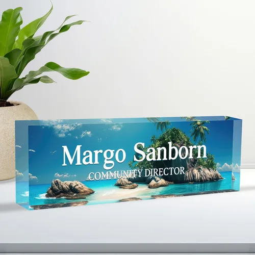 Miniatura 35 de Placa de Nombre Personalizada para Escritorio, Placa de Nombre de Escritorio Personalizada, Placa de Nombre Acrílica Personalizada para Oficina