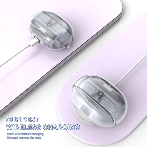 Miniatura 8 de Beat Studio Buds + (2023) / Beat Studio Buds 2021 Funda protectora transparente de TPU suave transparente de grado militar a prueba de golpes