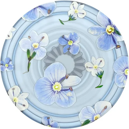 Miniatura 5 de PopSockets Agarre adhesivo para teléfono, soporte, soporte para teléfono, plantas - Campos azules translúcidos