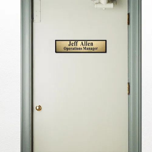 Miniatura 5 de Placa de identificación personalizada para puerta o pared, 2 x 8 pulgadas, placas de identificación de aluminio personalizadas para puerta