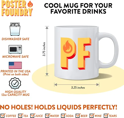 Miniatura 3 de Poster Foundry Taza de café de cerámica retro de los años 90 con texto en inglés "How you doin" (How you doin)