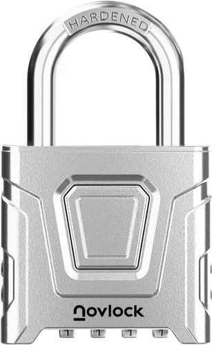 Miniatura 10 de Candado de combinación para exteriores, resistente, grande, resistente a la intemperie con código, para puertas, vallas, cobertizos, taquillas, Negro