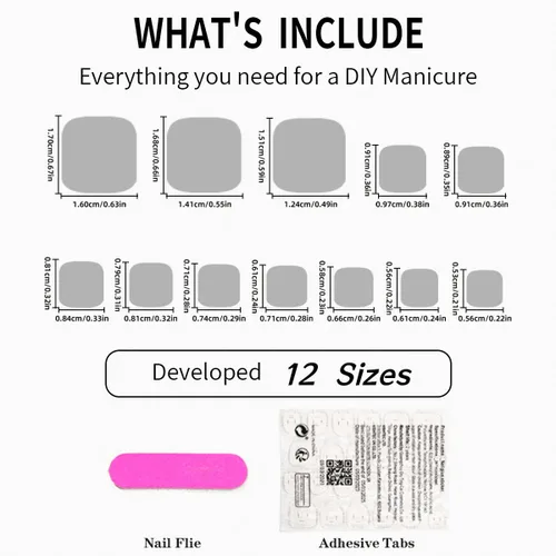 Miniatura 5 de Uñas postizas cuadradas rosadas brillantes a presión en los dedos de los pies, uñas cortas SWEKKE acrílicas para dedos de los pies, color rosa liso
