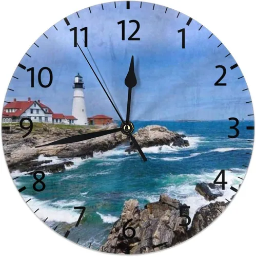 Miniatura 17 de Reloj de pared redondo para cuatro estaciones, árbol de la vida, silencioso, sin tictac, relojes decorativos con pilas, reloj silencioso 9.84