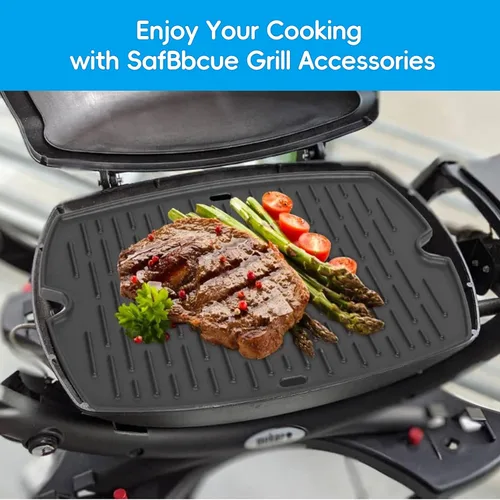 Miniatura 9 de Safbbcue 7583 - Plancha de hierro fundido de 21.5 pulgadas para Weber Q2200 Q2000 Q2400 Q200 Q220 Q240 Series Placa de parrilla de gas para Weber