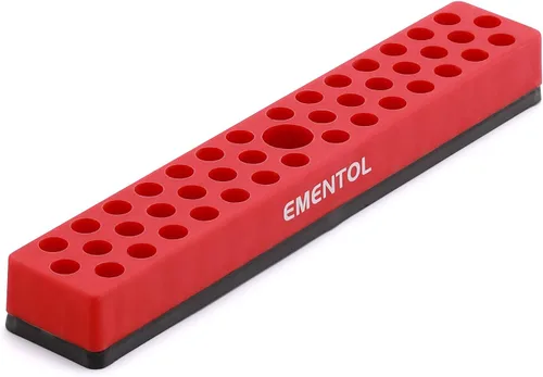 Miniatura 10 de EMENTOL Soporte Magnético para Brocas de 1/4" - Azul, 43 Agujeros, Organizador de Brocas con Imán Fuerte, Organizador de Brocas Magnéticas