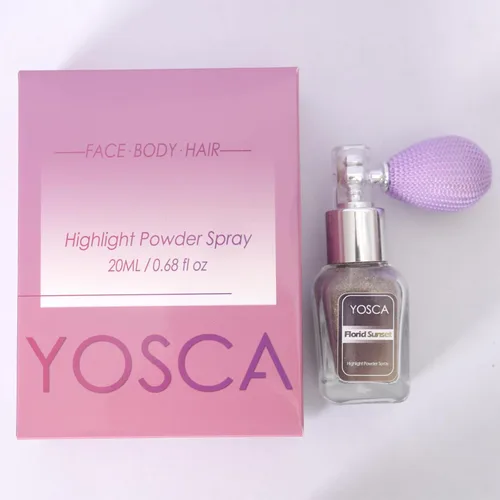 Miniatura 8 de Yosca Spray de polvo iluminador, 0.7 fl oz (0.7 fl oz) cosmético de alto brillo para el cuerpo, polvo de hadas, resaltador de polvo brillante