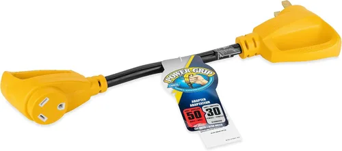 Miniatura 4 de Adaptador eléctrico Powergrip Dogbone 55175 de Camco, con mango, 18 pulgadas, color amarillo