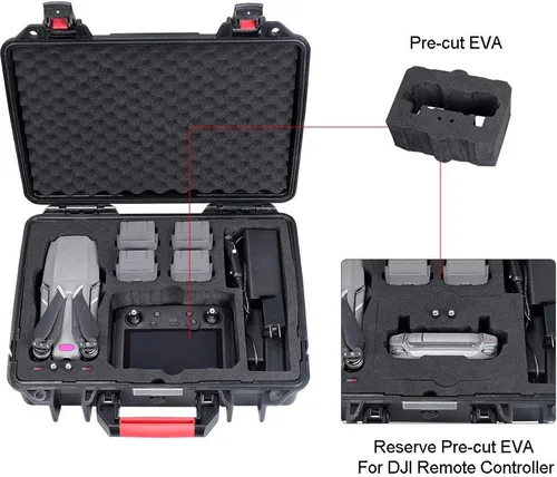 Miniatura 3 de Smatree Funda de transporte de 17.6L compatible con DJI Mavic 2 Pro/Mavic 2 Zoom con espuma precortada para DJI Smart Controller y control remoto