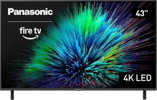 Panasonic Serie W70 (Modelo 2025) 43" LED 4K Ultra HD Smart Fire TV, Presione y pregunte a Alexa, Apple AirPlay, HDR10+, HDMI 2.1, y soporte