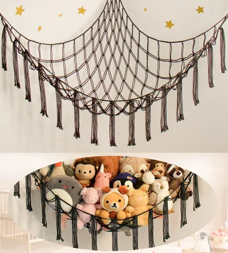Miniatura 24 de mirolam Hamaca para Animales de Peluche - Red Grande para Animales de Peluche para Juguetes de Esquina - Organizador de Almacenamiento Colgante