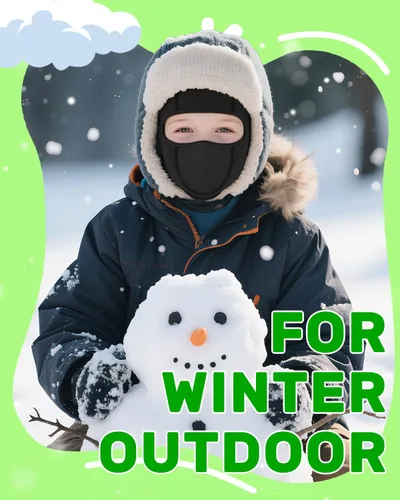 Miniatura 5 de Pasamontañas de invierno para niños, máscara de esquí de forro polar, calentador de cara completa, cubierta para la cabeza para niños y niñas, esquí
