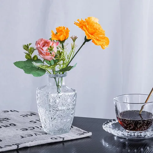 Miniatura 3 de Juego de jarrones de cristal, 24 jarrones pequeños para arreglos florales, bonito jarrón a granel para decoración de mesa de centro de mesa