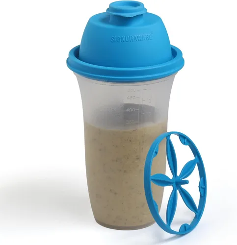 Miniatura 9 de SIGNORA WARE Shaker Bottles Botella de plástico para batido de proteínas de 17 onzas para batidos y licuados de reemplazo de comidas, bebidas