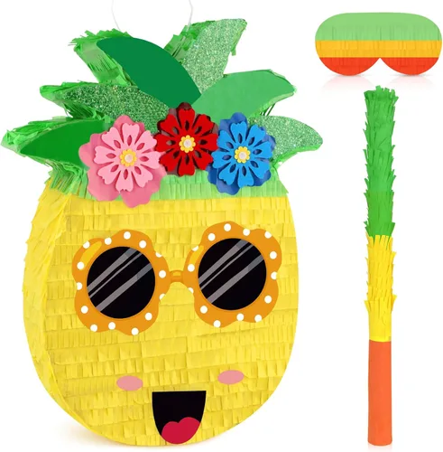 Miniatura 17 de Boombox Piñata con palo con los ojos vendados de los años 80, hip hop, juego de piñata mexicana para fiesta de regreso a los 80, regalos de radio