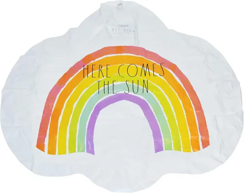 Rae Dunn x CocoNut Float Rainbow Cloud Splash Pad – Here Comes The Sun Theme – Juguete de agua duradero – Seguro y divertido rociador de patio