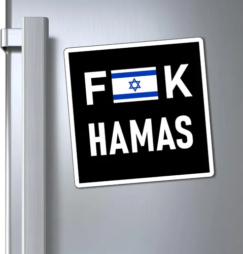 Miniatura 2 de Imán de la bandera de Israel Pro Israel contra el ataque de guerra de Gaza pegatina magnética