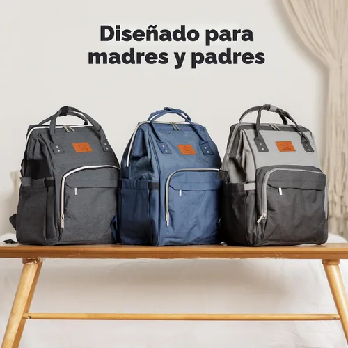 Miniatura 8 de KeaBabies - Mochila pañalera grande impermeable para viajes Color negro.