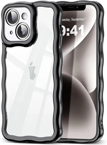 Miniatura 74 de SKYLMW Compatible con iPhone 6s Plus/6 Plus Case de 5.5", Linda Kawaii Marco Ondulado Rizado Forma de Marco Funda de Silicona Suave Resistente a