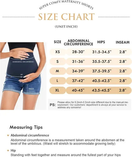 Miniatura 3 de HOFISH Pantalones de mezclilla elásticos para mujer, cómodos pantalones cortos de mezclilla para entrenamiento, casuales, para embarazo
