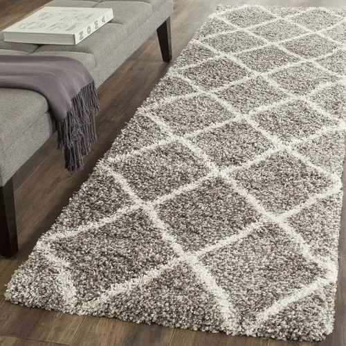 Miniatura 83 de SAFAVIEH - Alfombra de la colección Hudson Shag, diseño de enrejado moderno, no desprende pelusa y fácil de cuidar, 2 pulgadas de grosor, ideal