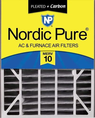Miniatura 31 de Nordic Pure 20x25x5 (tamaño real: 19 3/4 x 24 1/4 x 4 7/8) Filtro de CA Air Bear MERV 13 Plus Carbon 4 Pack