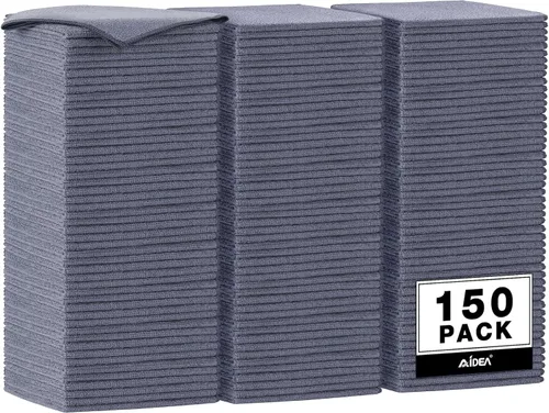 Miniatura 39 de AIDEA Paño de Limpieza de Microfibra Negro 10PK, Toallas de Microfibra para Autos, Paños de Lavado Premium, Paños para Limpiar Polvo Libres