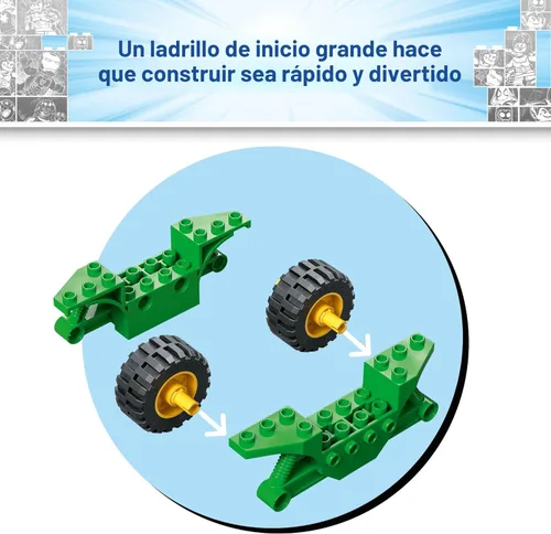 Miniatura 3 de LEGO Marvel Spidey and His Amazing Friends Spin and Electro Dinosaur Vehicle Chase - Juguete de construcción preescolar de coche y motocicleta