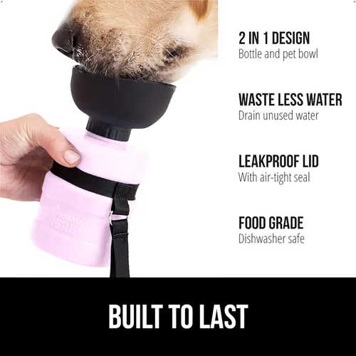 Miniatura 2 de GORILLA GRIP Botella de Agua para Perros, Dispensador de Tazón de Agua Portátil para Perros, Botellas Exprimibles de Viaje para Mascotas a Prueba