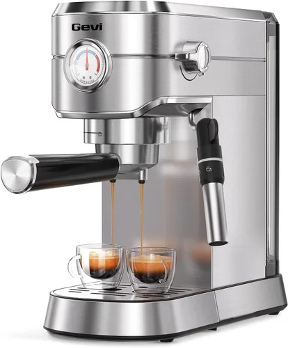 Miniatura 10 de Gevi Cafeteras comerciales para café expreso, máquina profesional de café con espumador de leche, máquinas de café expresso de acero inoxidable